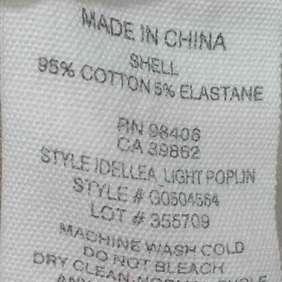 Theory Poplin Lace Up Short Sleeve Women's Top, Size Medium - Picture 5 of 6